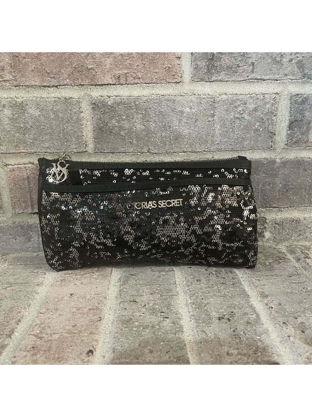 Victoria's Secret Black Sequin Clutch